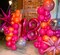 Pink and Orange Balloon Arch Kit with Hot Pink, Orange & Metallic Gold Balloons Garland for Birthday, Baby Shower, Wedding, Tropical Summer Party Decorations